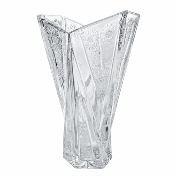 Bohemia Crystal - Origami Hand Cut Vase - 32 cm - Clear