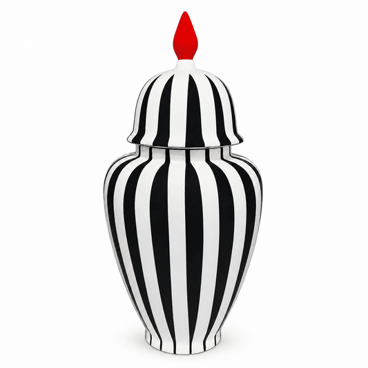 Caroline - Potiche - 43x20 cm - Black & White