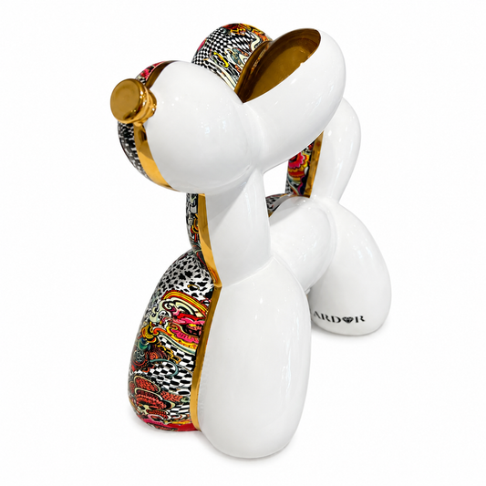 Ardor - Big Modern Colorful Dog - H 22 cm - Gold