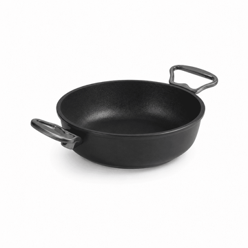 Anna Cavalli -Black Saute Pan with 2 Carbon Handles - 20cm - Die Cast Aluminum
