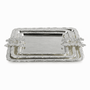 Gold and silver - Tray Set 3 Pcs - Silver