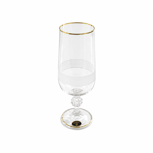 Bohemia Crystal - Carolina Sandblasted Glass Set 18 Pcs - Gold