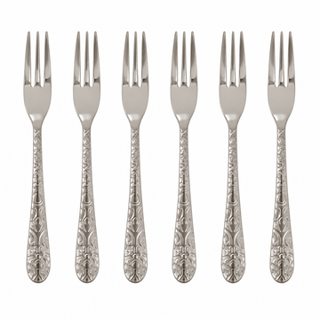 EME - Portofino Cake Fork 6 Pcs - Stainless Steel 18/10 - Silver