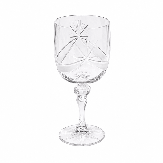 Bohemia Crystal - Goblet Glass Set 6 Pcs- 220 ml - Clear
