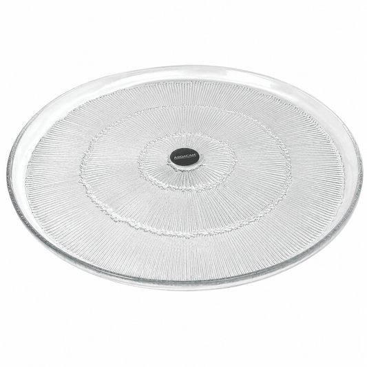 ArdaCam - Ixxir Round Serving Plate - 33 cm - Clear - Glass