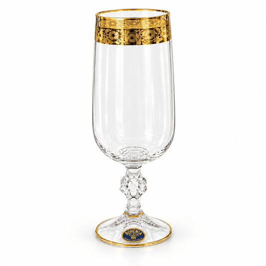 Bohemia Crystal - Carolina Glass Set 18 Pcs - Gold