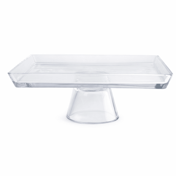 Footed Glass Plate - Clear - 30x26cm