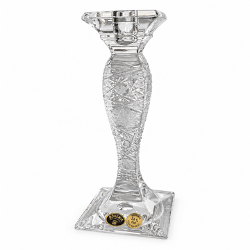 Bohemia Crystal - Hand Cut Candle Holder - 21 cm - Clear