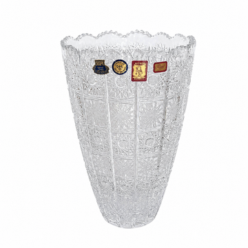 Bohemia Crystal - Hand Cut Vase - 25.5 cm - Clear