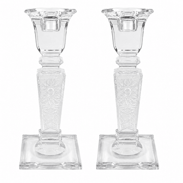 Bohemia Crystal - Candle Holder Set 2 Pcs - 18 cm - Clear