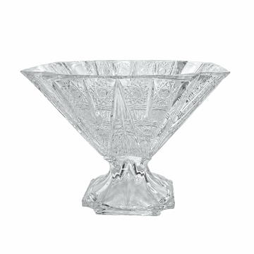 Bohemia Crystal - Hand Cut Metropolitan Footed Plate - 30.5 cm - Clear