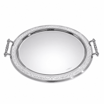 Elegant Gioiel - Roma Oval Tray - 52 cm - Silver