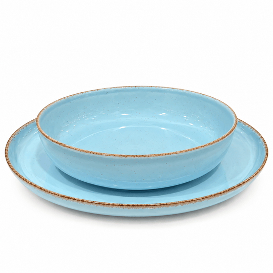 Tulu - Daily Use Dinner Set 24 Pcs - Light Blue