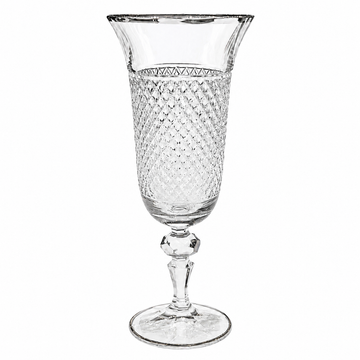 Bohemia Crystal - Laura Flute Glass Set 6 Pcs 150 ml - Silver