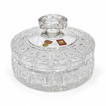 Bohemia Crystal - Hand Cut Box with Cover - 18 cm - Clear