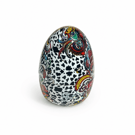 Ardor - Modern Colorful Egg - H 8.5 cm - Gold