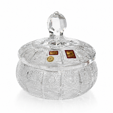 Bohemia Crystal - Hand Cut Box with Cover - 16.5 cm - Clear