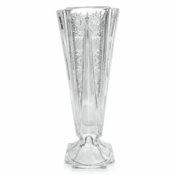 Bohemia Crystal - Hand Cut Metropolitan Footed Vase - 39 cm - Clear