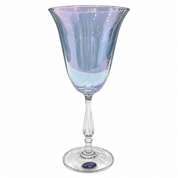 Bohemia Crystal - Goblet Glass Set 6 Pieces - Blue- 185ml
