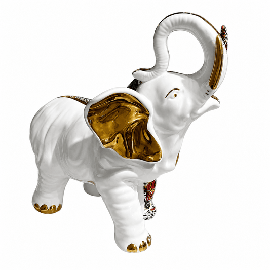 Ardor - Modern Colorful Elephant - H 31 cm - Gold