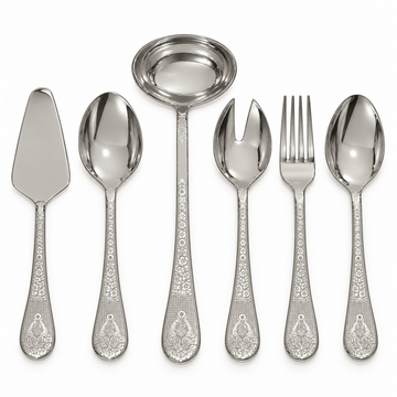 EME - Hermitage Serving Set 6 Pcs - Stainless Steel18/10 - Silver