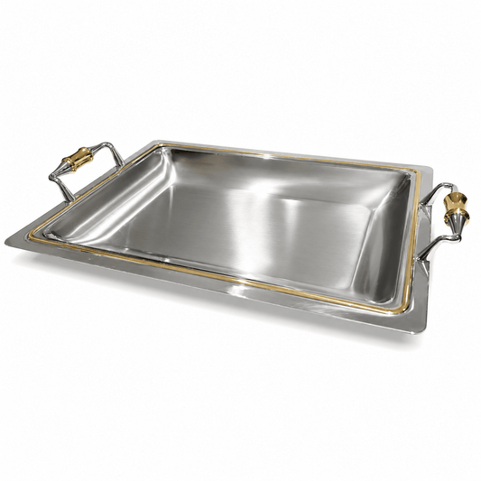 Elegant Gioiel - Chelsea Serving Dish with Cover - 40 cm - Gold - Stainless Steel 18/10