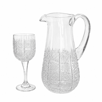 Bohemia Crystal - Goblet Drink Set 7 Pcs - Clear