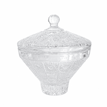 Bohemia Crystal - Hand Cut Box with Cover - 16x18cm - Clear