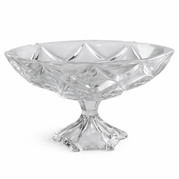 Footed Glass Plate - Clear - 35x17x22cm