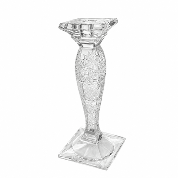 Bohemia Crystal - Hand Cut Candle Holder - 26 cm - Clear