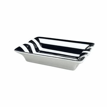 Caroline - Squared Ashtray - 3x12 cm - Black & White