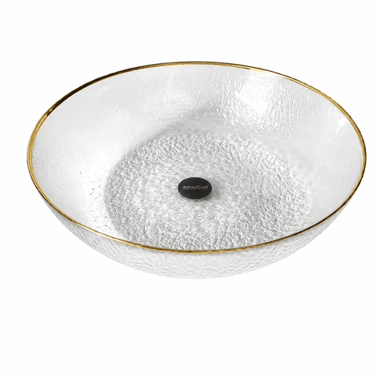 ArdaCam - Kendo Serving Bowl - Gold - 25cm - Glass