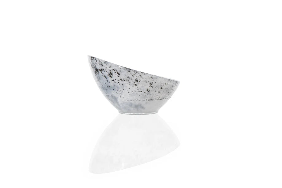ArdaCam -  Serving Bowl with Black Dots - White - 14.5cm - Glass