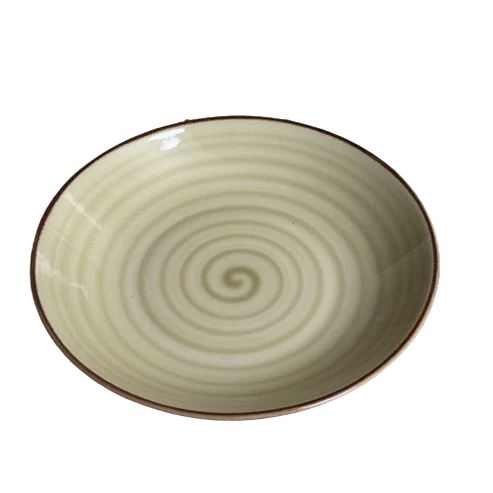 Tulu - Dinner Set 24 Pcs Creamy with Brown rim