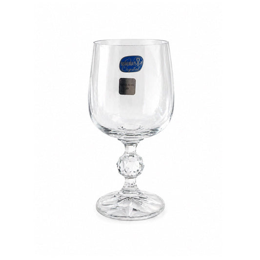 Bohemia Crystal - Claudia Goblet Glass  Set 6 Pcs - 230 ml - Clear