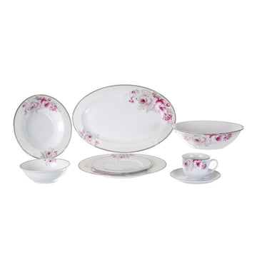 Dubai Porcelain - Daily Use Dinner Set 38 Pieces - Porcelain - Floral Design - 130003074