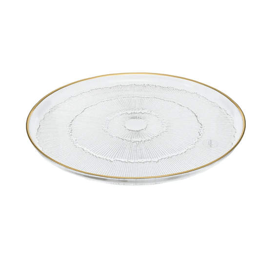 ArdaCam - Ixxir Serving Plate & Bowls With Gold Rim - 7 Pcs