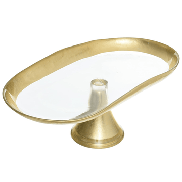 ArdaCam - Footed Cake Stand - 35.2x19.7 x13.2 cm - Gold