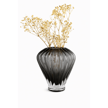 Degwana - Glass Vase - Black - 17x20cm