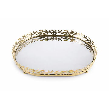 Gold and silver - Tray Set 2 Pcs - Gold