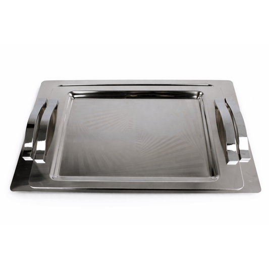 Gold and silver - Tray Set 2 Pcs - Silver