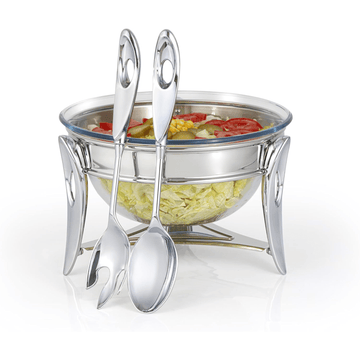 Royal Alfredo - Salad Bowl With Servings Silver - 3L