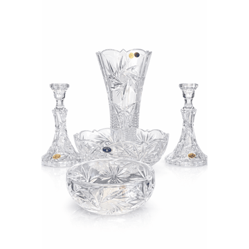 Bohemia Crystal - Pinwheel Gift Set 5 Pcs - Clear