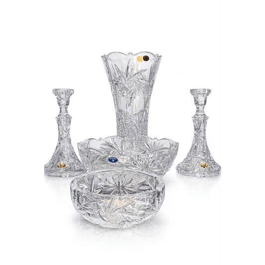 Bohemia Crystal - Pinwheel Gift Set 5 Pcs - Clear