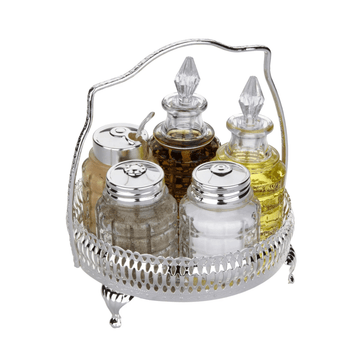 Queen Anne - Cruet Set 5 Pcs - Silver