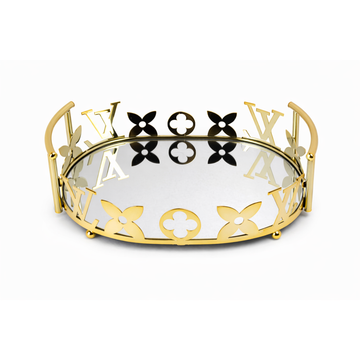 Gold and silver - Tray Set 2 Pcs - Gold