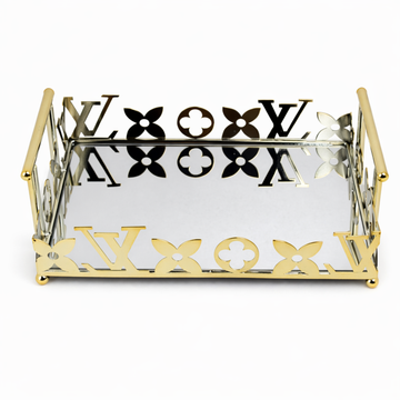 Gold and silver - Tray Set 2 Pcs - Gold