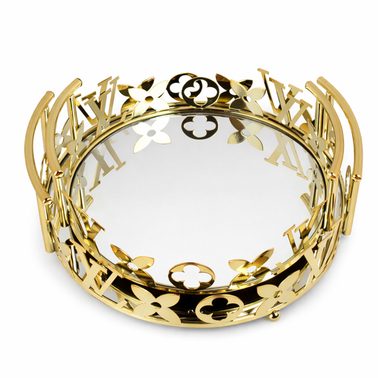 Gold and silver - Tray Set 2 Pcs - Gold