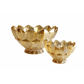 Glass Bowl Set 7 Pcs - Gold