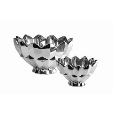 Glass Bowl Set 7 Pcs - Silver